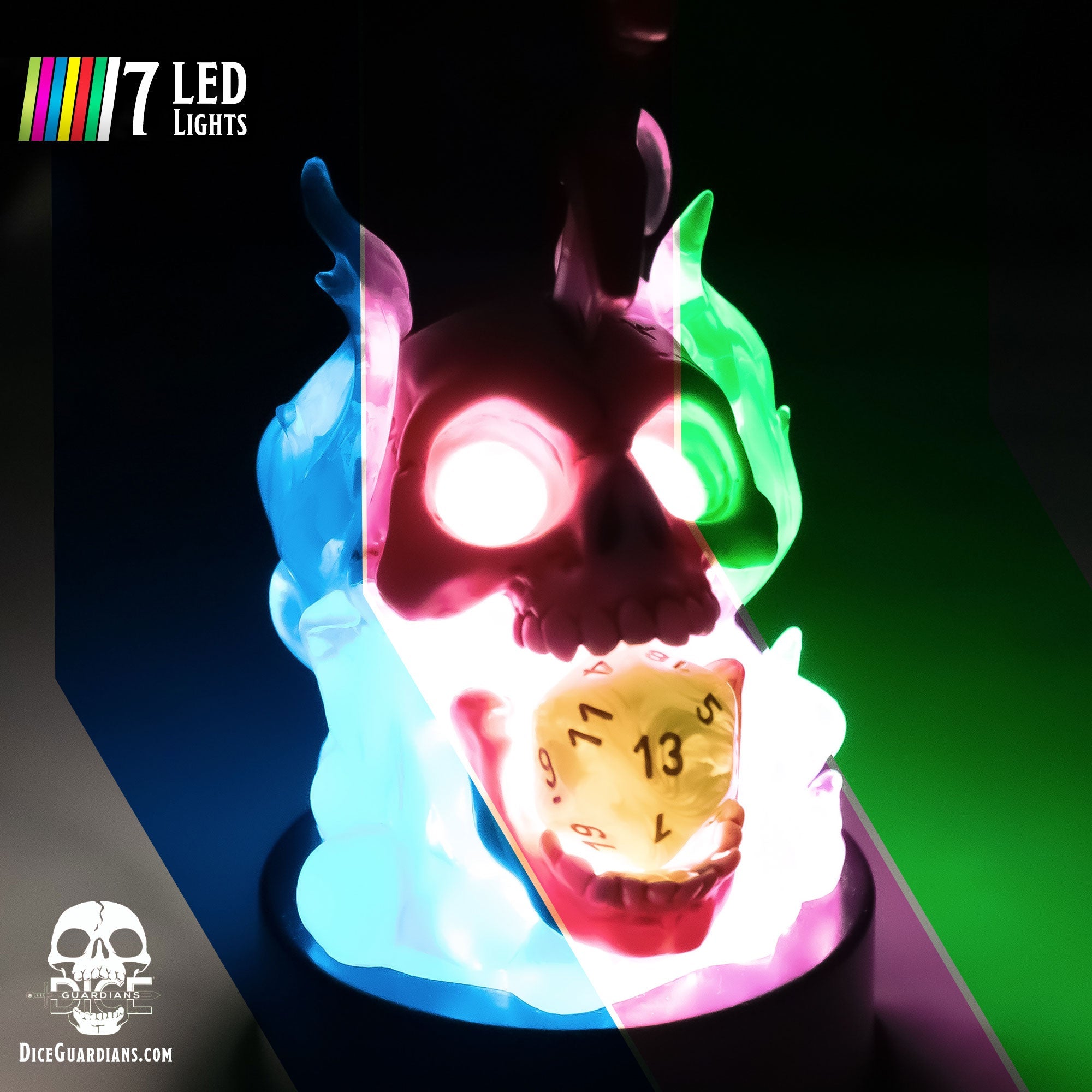Arcane Skull Light Up Dice Guardian